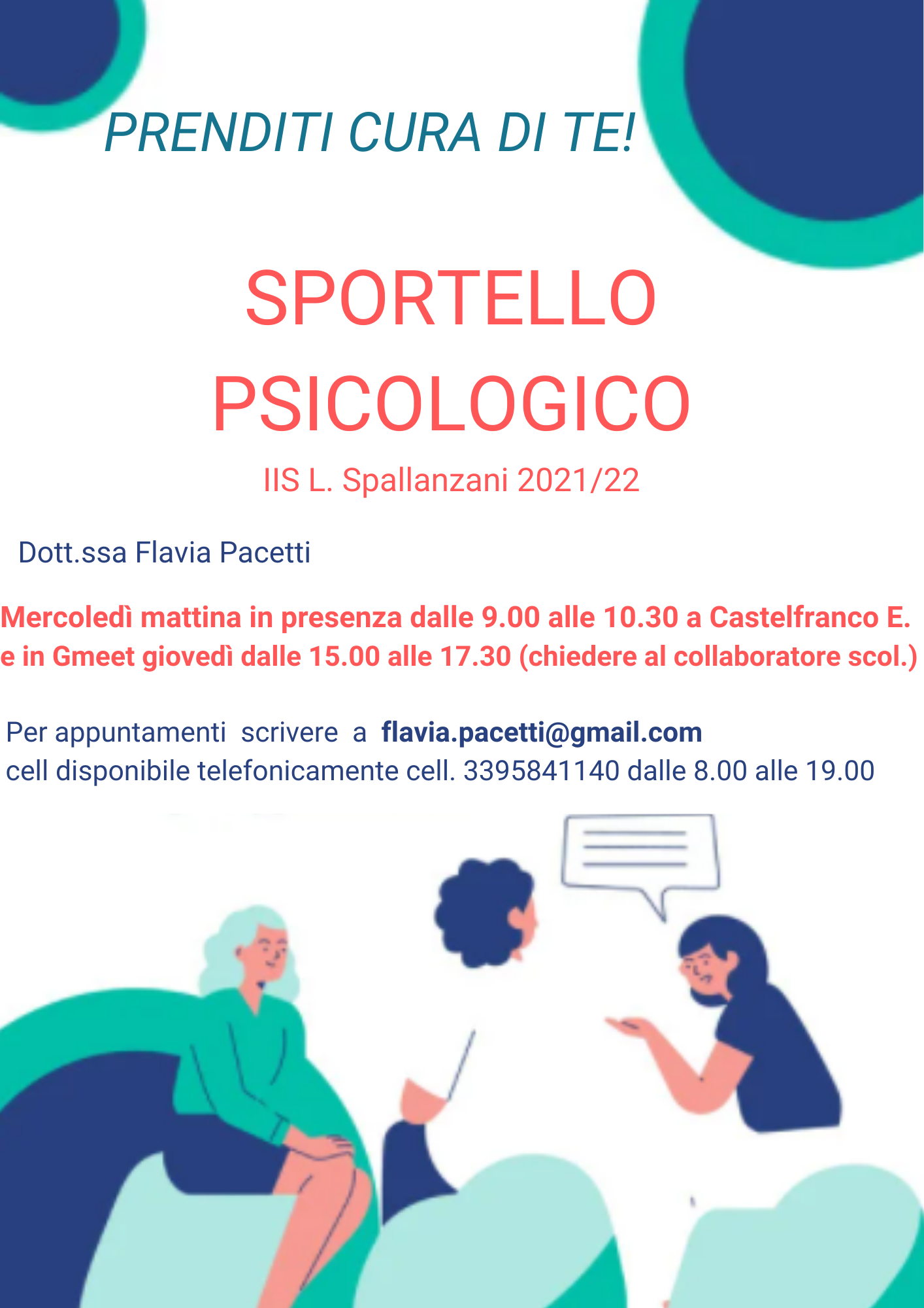 Istituto di Istruzione Superiore Lazzaro Spallanzani | Sportello psicologico