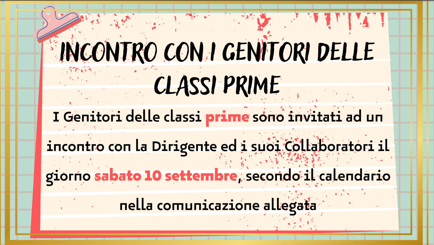 Istituto di Istruzione Superiore Lazzaro Spallanzani | Incontri con i genitori Classi Prime