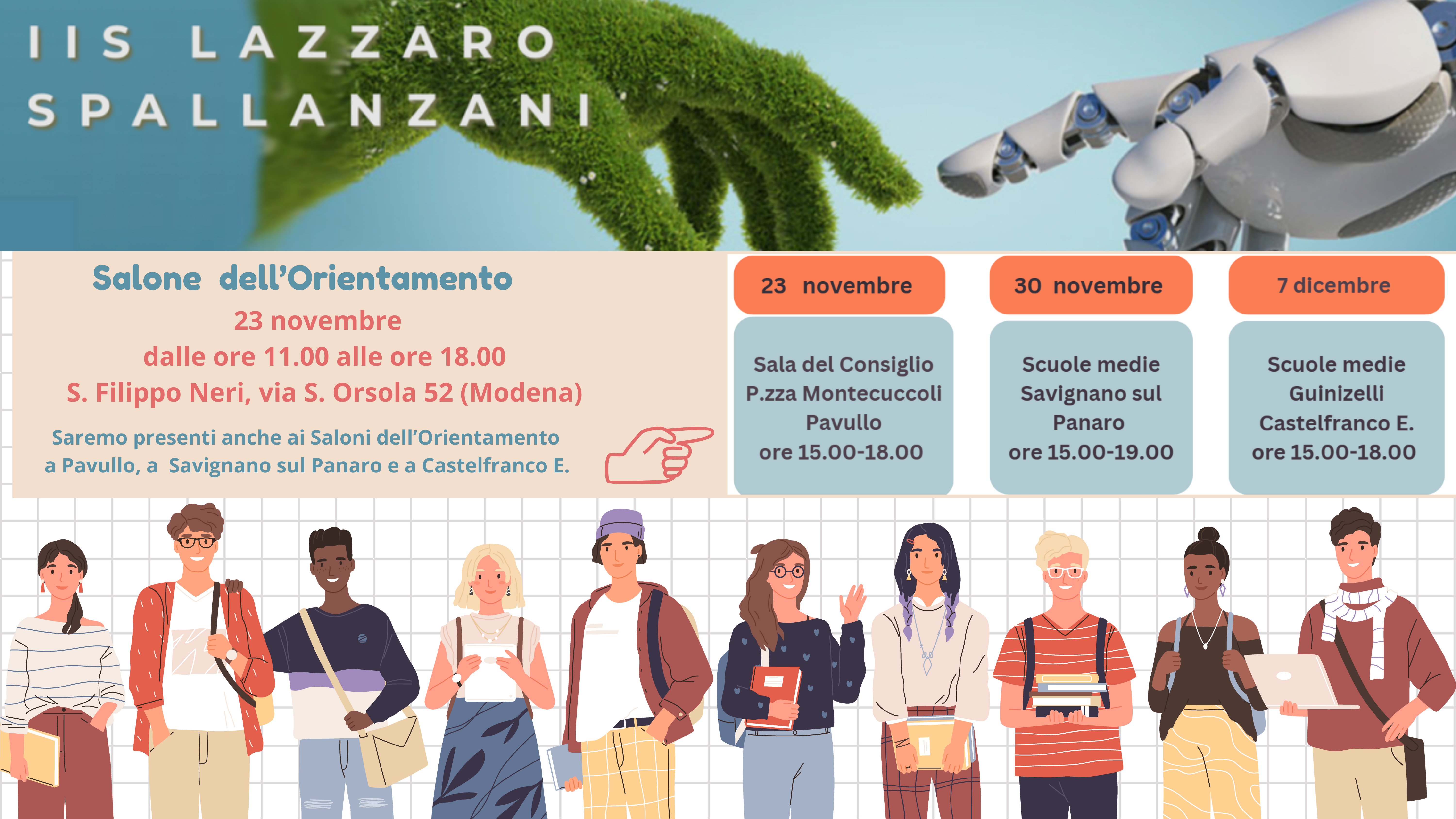 Istituto di Istruzione Superiore Lazzaro Spallanzani | CALENDARIO SALONI DELL'ORIENTAMENTO IIS L. SPALLANZANI