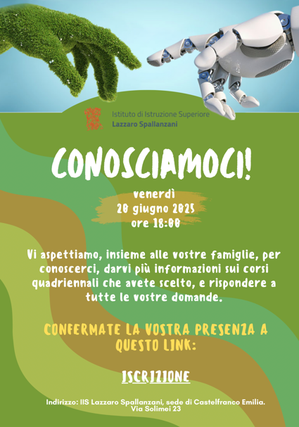 Istituto di Istruzione Superiore Lazzaro Spallanzani | Un nuovo inizio da vivere insieme: incontro con le famiglie degli iscritti ai corsi quadriennali tecnici 4+2 - A.S. 2025/2026 Istituto di Istruzione Superiore Lazzaro Spallanzani | Un nuovo inizio da vivere insieme: incontro con le famiglie degli iscritti ai corsi quadriennali tecnici 4+2 - A.S. 2025/2026